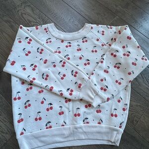 Wildfox White Ribbed Collar Sweatshirt